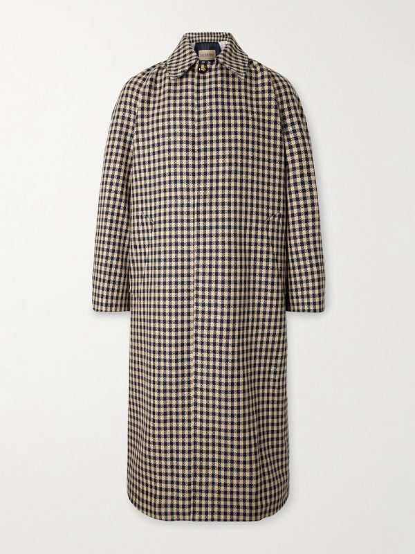 Gingham Cotton and Wool-Blend Coat Gingham Cotton and Wool-Blend Coat