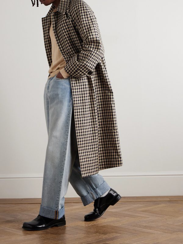 Gingham Cotton and Wool-Blend Coat - OU Gingham Cotton and Wool-Blend Coat - OU