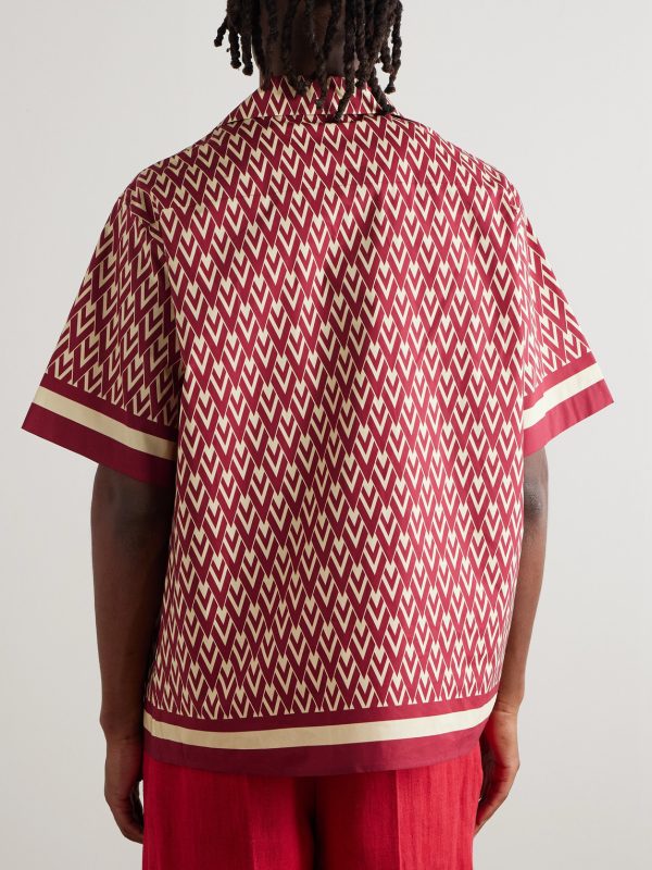 Camp-Collar Printed Cotton-Twill Shirt - BK Camp-Collar Printed Cotton-Twill Shirt - BK