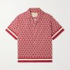 Camp-Collar Printed Cotton-Twill Shirt Camp-Collar Printed Cotton-Twill Shirt
