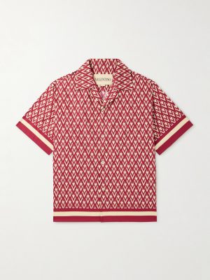Camp-Collar Printed Cotton-Twill Shirt Camp-Collar Printed Cotton-Twill Shirt
