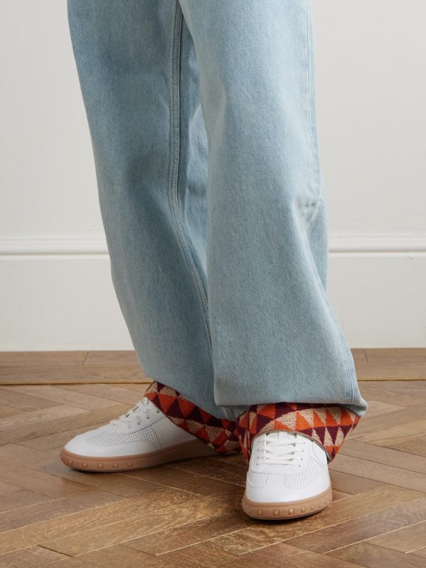 Upvillage Perforated Leather Sneakers - OU Upvillage Perforated Leather Sneakers - OU
