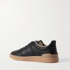 Upvillage Perforated Leather Sneakers - BK Upvillage Perforated Leather Sneakers - BK