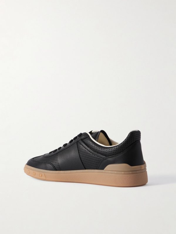 Upvillage Perforated Leather Sneakers - BK Upvillage Perforated Leather Sneakers - BK