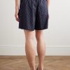 Straight-Leg Printed Cotton-Poplin Bermuda Shorts - BK Straight-Leg Printed Cotton-Poplin Bermuda Shorts - BK