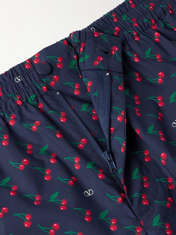 Straight-Leg Printed Cotton-Poplin Bermuda Shorts - CU Straight-Leg Printed Cotton-Poplin Bermuda Shorts - CU