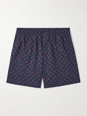 Straight-Leg Printed Cotton-Poplin Bermuda Shorts Straight-Leg Printed Cotton-Poplin Bermuda Shorts
