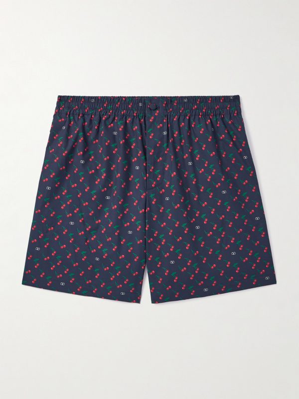 Straight-Leg Printed Cotton-Poplin Bermuda Shorts Straight-Leg Printed Cotton-Poplin Bermuda Shorts