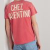 Chez Valentino Logo-Appliquéd Printed Cotton-Jersey T-Shirt - BK