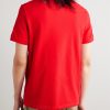 Logo-Appliquéd Striped Cotton-Piqué Polo Shirt - BK