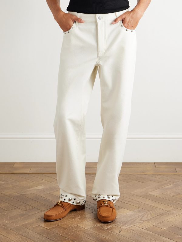 Straight-Leg Embellished Jeans - FR