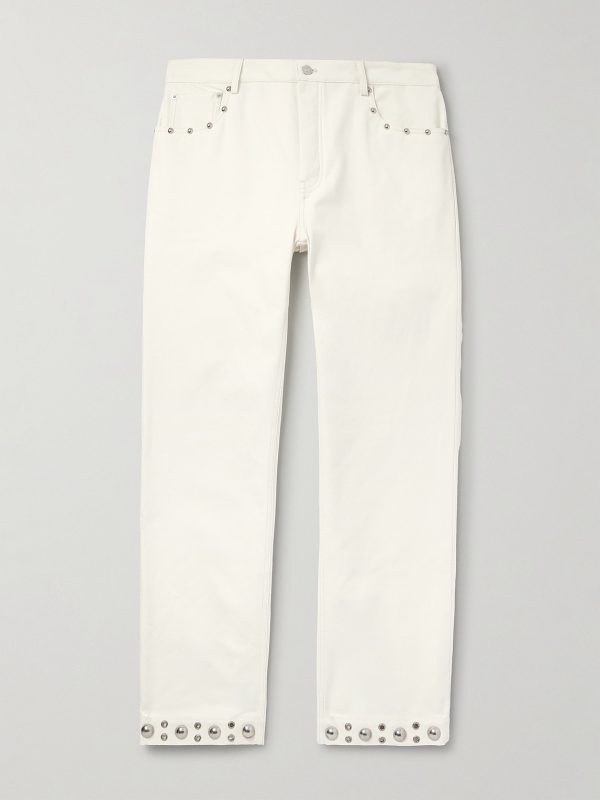 Straight-Leg Embellished Jeans