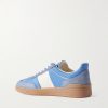 Upvillage Leather and Suede-Trimmed Twill Sneakers - BK Upvillage Leather and Suede-Trimmed Twill Sneakers - BK