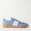 Upvillage Leather and Suede-Trimmed Twill Sneakers Upvillage Leather and Suede-Trimmed Twill Sneakers