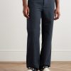 Straight-Leg Embellished Linen and Cotton-Blend Trousers - FR