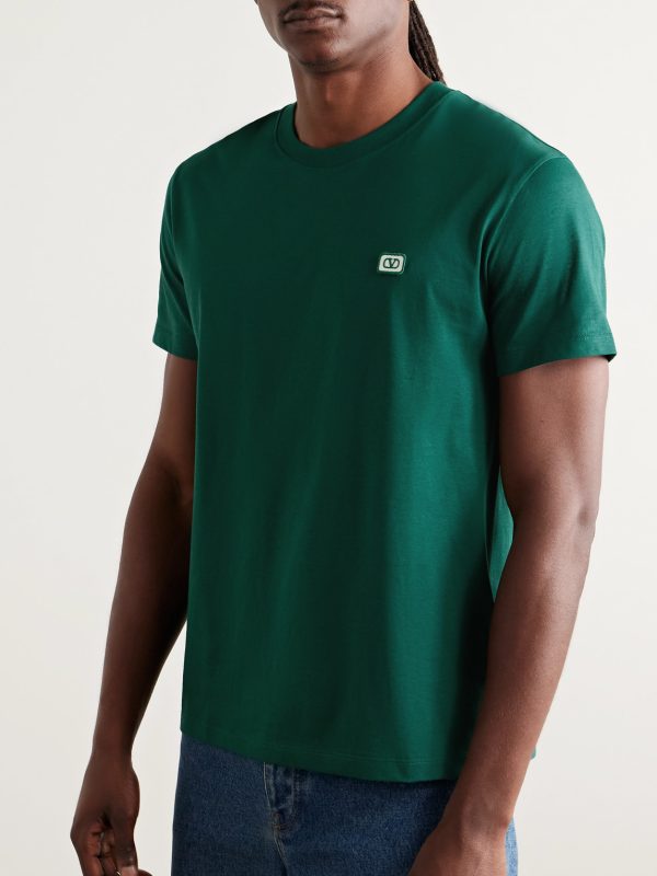 Logo-Appliquéd Cotton-Jersey T-Shirt - FR Logo-Appliquéd Cotton-Jersey T-Shirt - FR