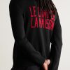 Logo-Appliquéd Intarsia-Knit Cotton and Virgin Wool-Blend Sweater - BK Logo-Appliquéd Intarsia-Knit Cotton and Virgin Wool-Blend Sweater - BK