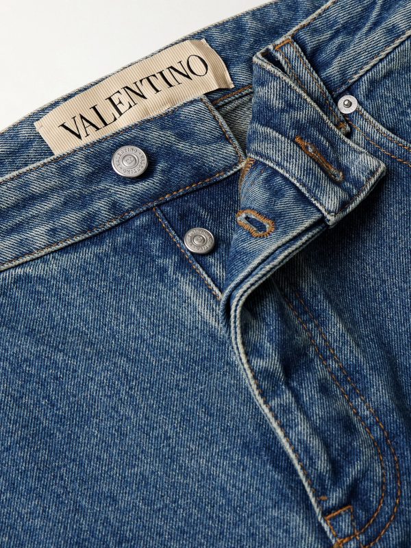 Slim-Fit Straight-Leg Embellished Jeans - E1 Slim-Fit Straight-Leg Embellished Jeans - E1