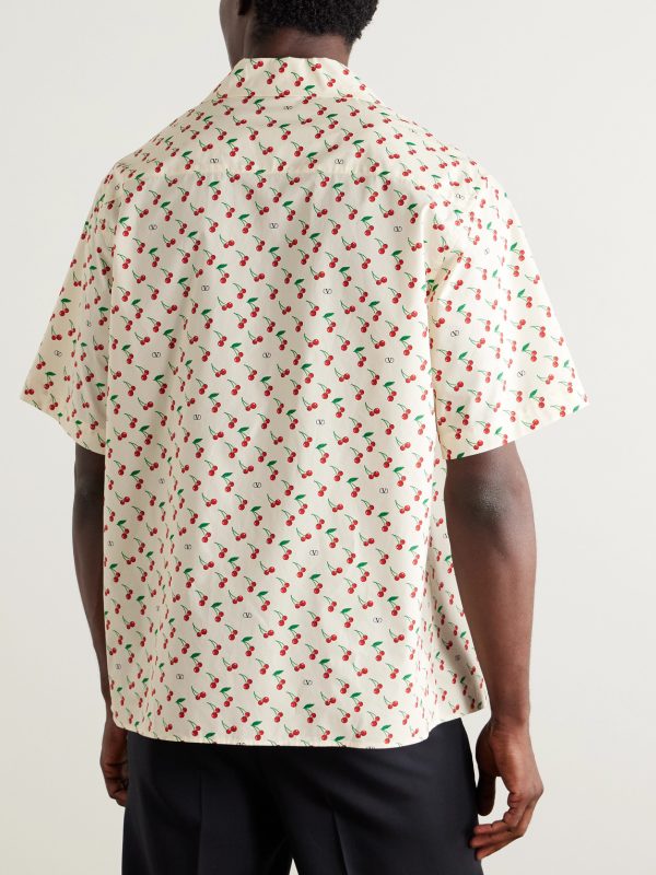 Camp-Collar Printed Cotton-Poplin Shirt - BK Camp-Collar Printed Cotton-Poplin Shirt - BK