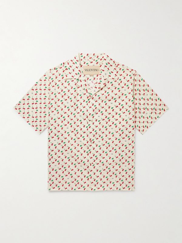 Camp-Collar Printed Cotton-Poplin Shirt Camp-Collar Printed Cotton-Poplin Shirt
