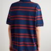 Chez Valentino Logo-Embroidered Striped Cotton-Piqué Polo Shirt - BK Chez Valentino Logo-Embroidered Striped Cotton-Piqué Polo Shirt - BK