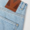 Wide-Leg Jacquard-Trimmed Jeans - CU Wide-Leg Jacquard-Trimmed Jeans - CU