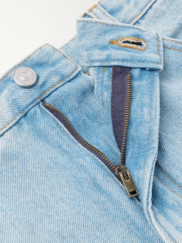 Wide-Leg Jacquard-Trimmed Jeans - E1 Wide-Leg Jacquard-Trimmed Jeans - E1