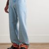 Wide-Leg Jacquard-Trimmed Jeans - FR Wide-Leg Jacquard-Trimmed Jeans - FR
