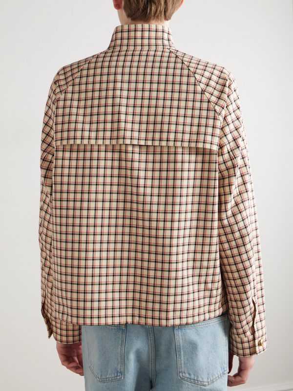 Checked Cotton-Twill Jacket - BK