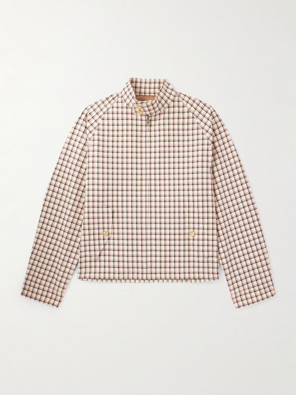 Checked Cotton-Twill Jacket
