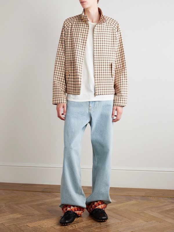 Checked Cotton-Twill Jacket - OU