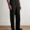 Straight-Leg Grain de Poudre Wool Trousers - FR Straight-Leg Grain de Poudre Wool Trousers - FR