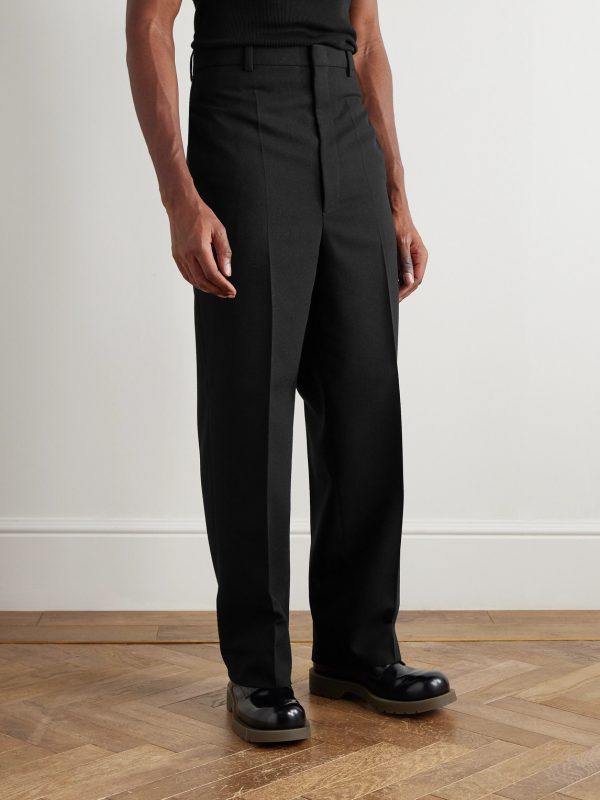 Straight-Leg Grain de Poudre Wool Trousers - FR Straight-Leg Grain de Poudre Wool Trousers - FR