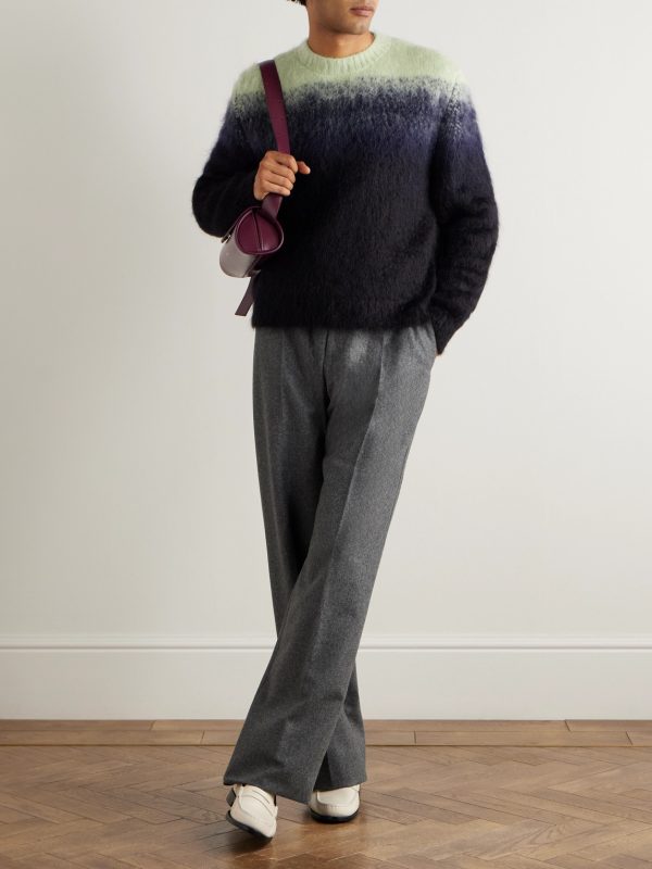 Dégradé Brushed Mohair-Blend Sweater - OU Dégradé Brushed Mohair-Blend Sweater - OU
