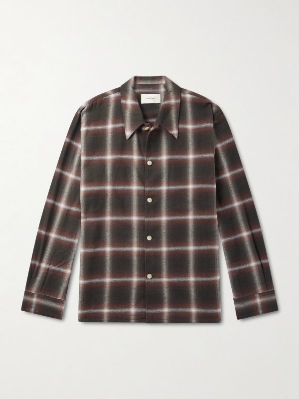 Logan Ombré Checked Cotton Shirt Logan Ombré Checked Cotton Shirt