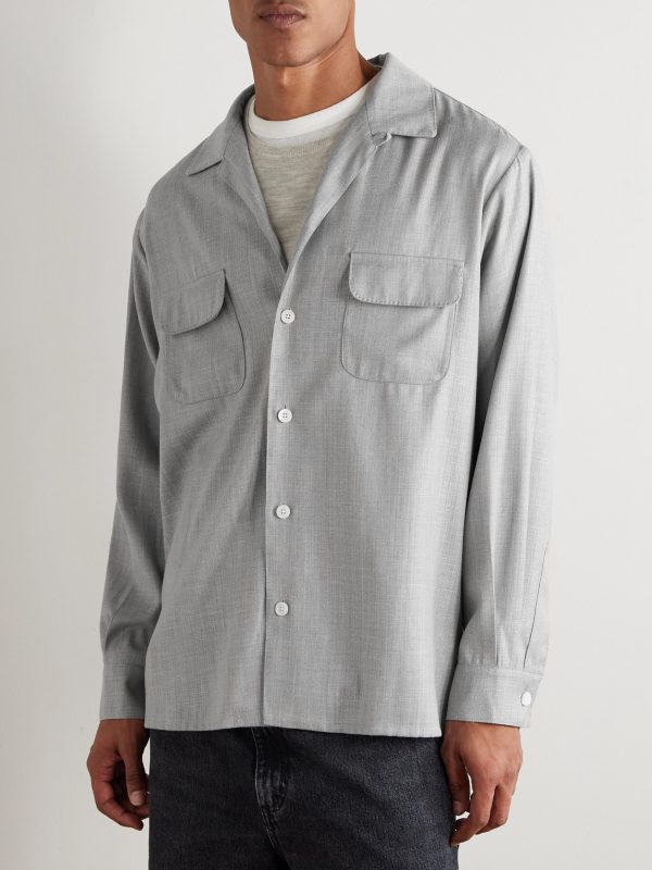 Church Convertible-Collar Wool-Blend Shirt - FR