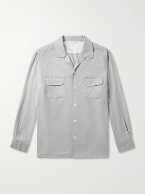 Church Convertible-Collar Wool-Blend Shirt Church Convertible-Collar Wool-Blend Shirt
