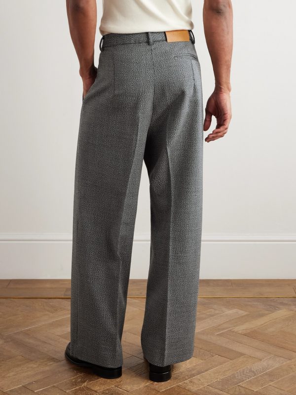 Saico Straigth-Leg Pleated Wool Trousers - BK Saico Straigth-Leg Pleated Wool Trousers - BK