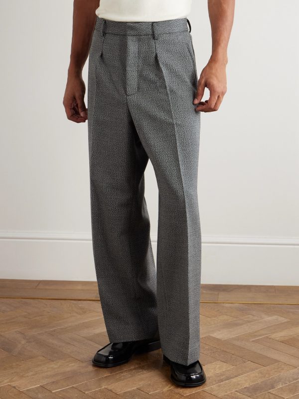 Saico Straigth-Leg Pleated Wool Trousers - FR Saico Straigth-Leg Pleated Wool Trousers - FR