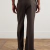 Zooty Straight-Leg Grain de Poudre Wool Trousers - BK