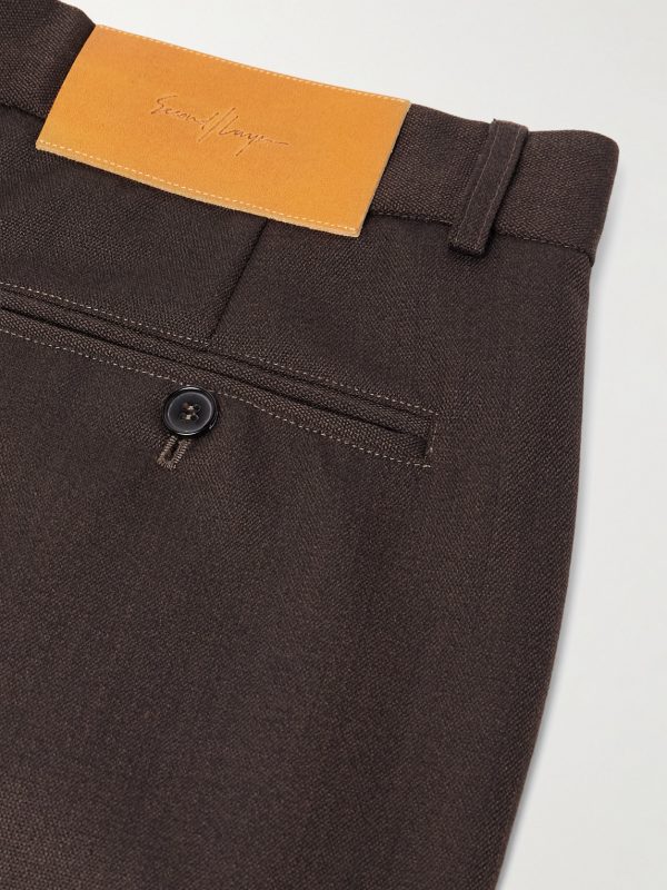 Zooty Straight-Leg Grain de Poudre Wool Trousers - CU