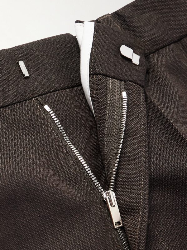 Zooty Straight-Leg Grain de Poudre Wool Trousers - E1