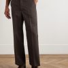 Zooty Straight-Leg Grain de Poudre Wool Trousers - FR