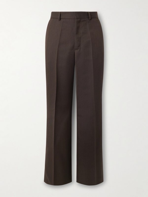 Zooty Straight-Leg Grain de Poudre Wool Trousers