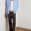 Zooty Straight-Leg Grain de Poudre Wool Trousers - OU