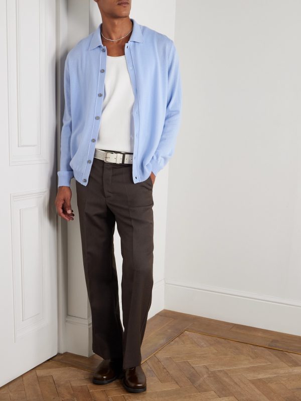 Zooty Straight-Leg Grain de Poudre Wool Trousers - OU