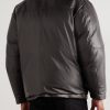 Leather Down Jacket - BK Leather Down Jacket - BK