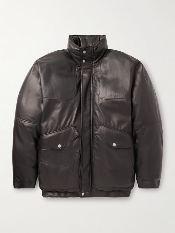 Leather Down Jacket Leather Down Jacket
