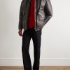 Leather Down Jacket - OU Leather Down Jacket - OU