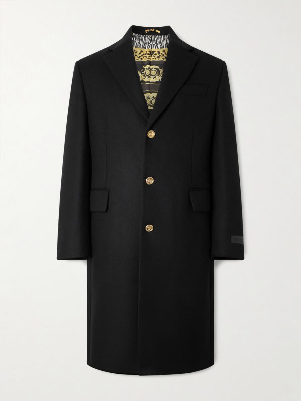 Wool-Blend Twill Overcoat